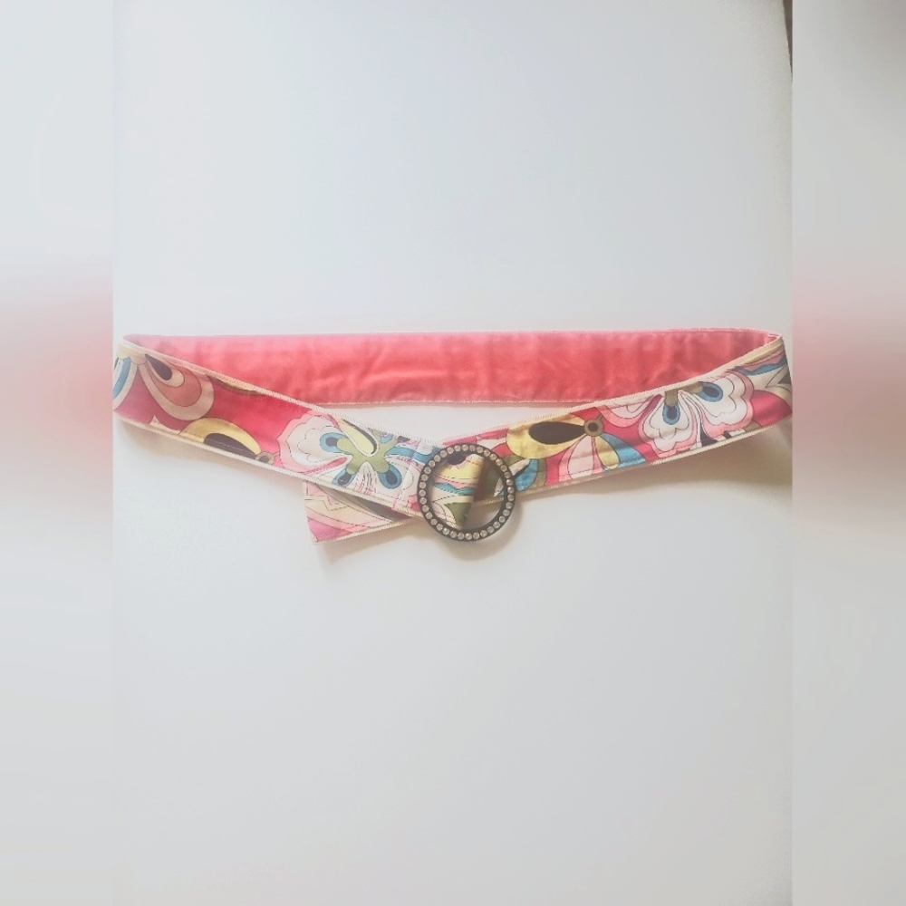 LOOP DE LOOPS Pucci like print belt